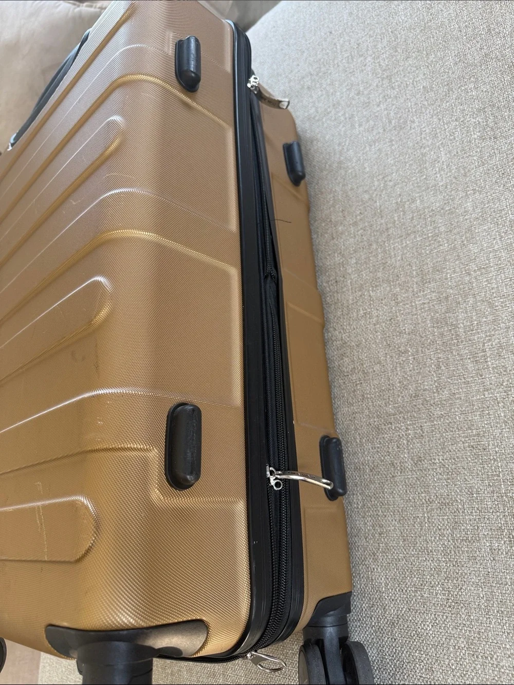 Nine West Metallic Gold Hard-Shell Carry-On Spinner